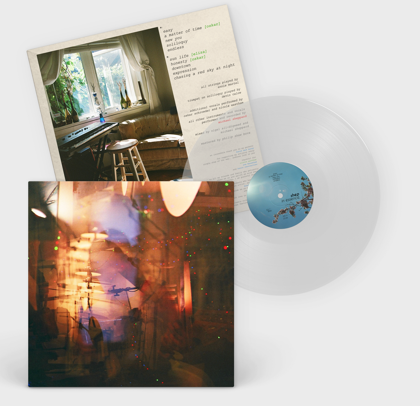 SHEP - IN ESSENCE. (12" CRYSTAL CLEAR LP)